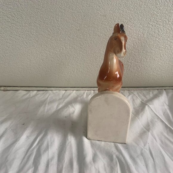 Vintage Pottery Pony Bookends Souvenir Louisville Kentucky Made In Japan - Picture 2 of 5